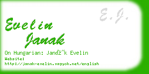 evelin janak business card